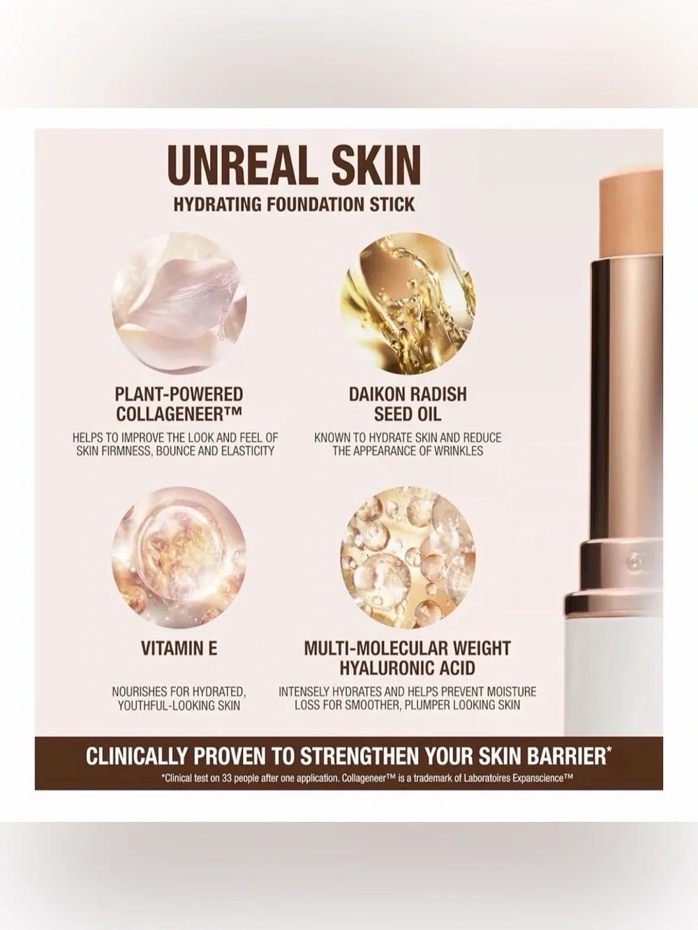 Charlotte Tilbury Unreal Skin Foundation Stick 11 Tan Medium Glow Tint. NEW NWT